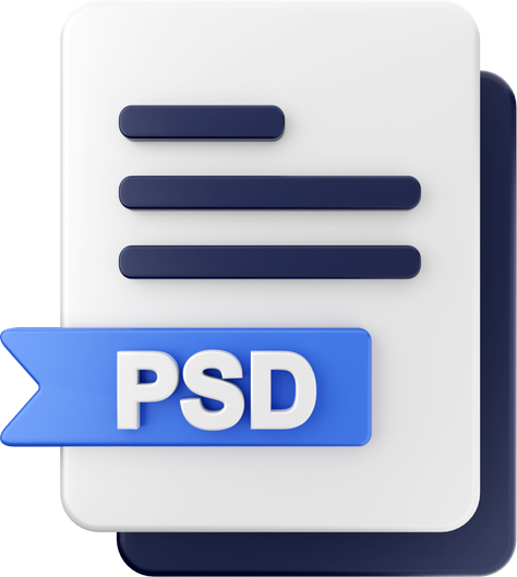 3d file icon psd